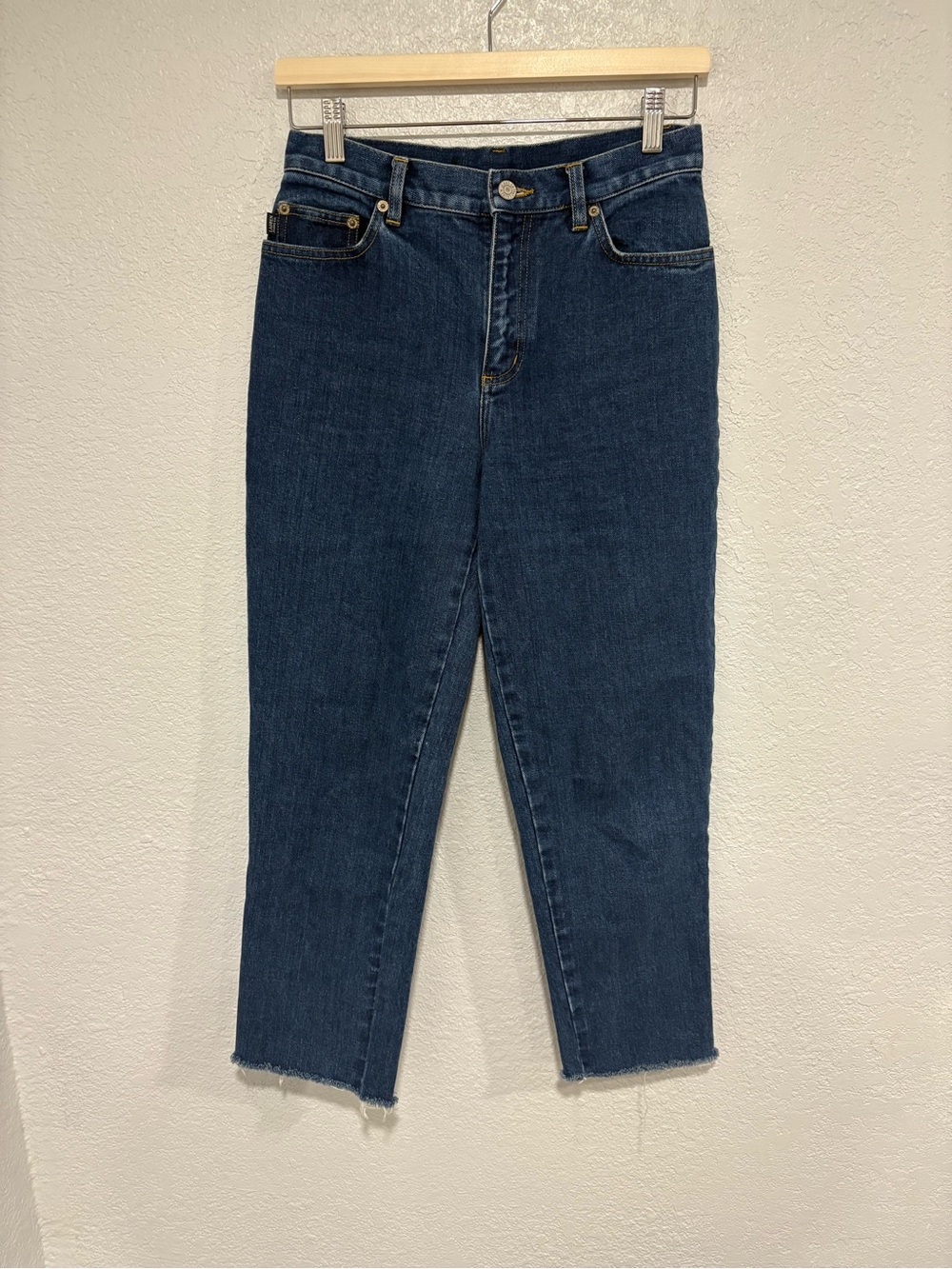 Lauren Ralph Lauren Dark Blue Cropped Straight Jeans